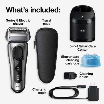 BRAUN SERIES 8-8567CC RECHARGEABLE WET &amp; DRY SHAVER + SMARTCARE CENTER - Imperfect Box