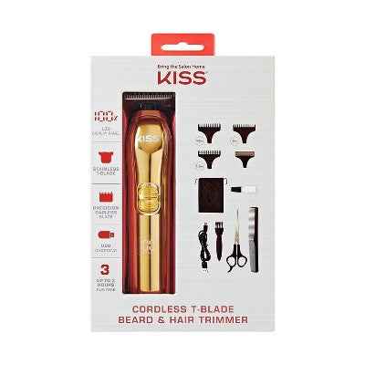 KISS Products Cordless T-Blade Beard &amp; Hair Trimmer - New