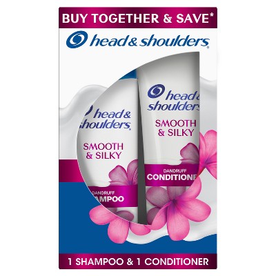 Head &amp; Shoulders Smooth &amp; Silky Paraben Free Shampoo and Conditioner Dual Pack 23.1 fl oz/2ct - Missing Box by This is Beauty US