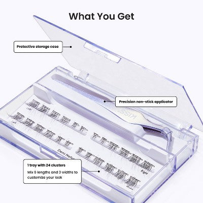 KISS Products imPRESS Long Lasting Press-On Self Adhesive False Eyelashes Demi Edgy 24ct - New by This is Beauty US