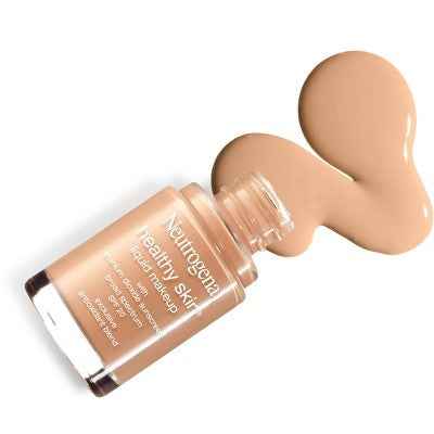 Neutrogena Healthy Skin Liquid Makeup Foundation, Lightweight &amp; Flawless Coverage with Broad Spectrum SPF 20 Sunscreen 30 Buff - Imperfect Container