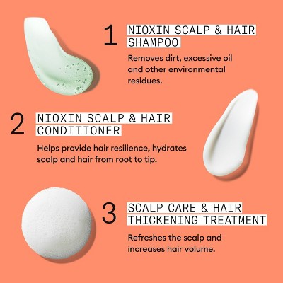 Nioxin System 4 Hair Thickening Colored &amp; Damaged Hair Shampoo &amp; Conditioner Kit - 3ct