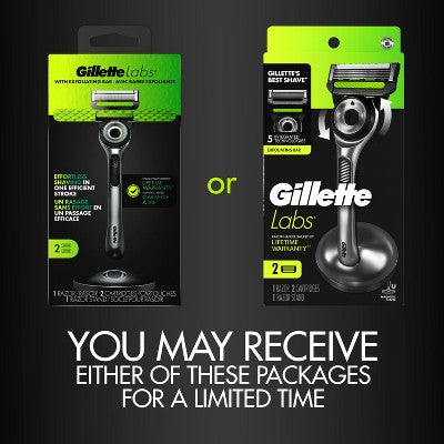 Gillette Labs Exfoliating Bar Razor + 2 Razor Blade Refills - Missing Box by This is Beauty US