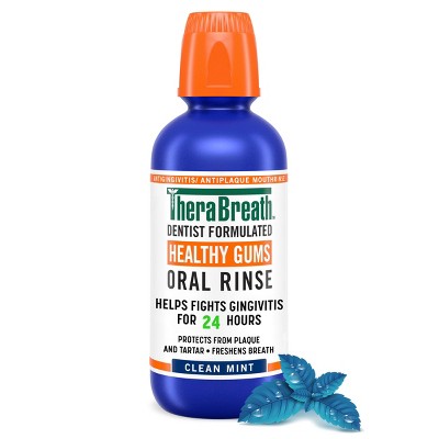 TheraBreath Healthy Gums Mouthwash Antigingivitis Clean Mint 16 fl oz - Imperfect Container by This is Beauty US