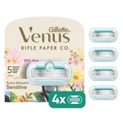 Rifle Paper Co. + Venus Deluxe Smooth Sensitive Razor Blade Refills 4ct - Missing Box by This is Beauty US