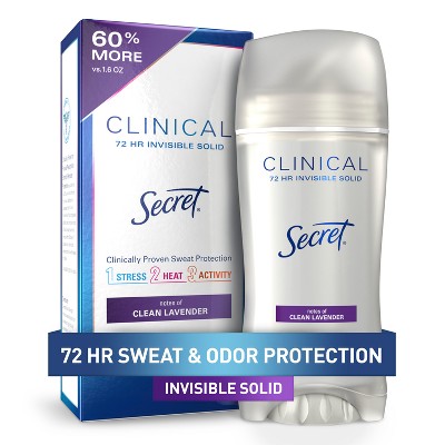 Secret Clinical Invisible Solid Antiperspirant &amp; Deodorant Clean Lavender 2.6oz - Imperfect Box by This is Beauty US