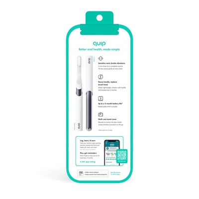 quip Sonic Electric Metal Toothbrush and Travel Case Slate - Imperfect Box by This is Beauty US