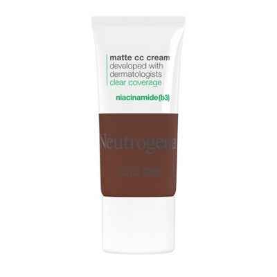 Neutrogena Clear Coverage Flawless Matte Color Correcting Cream, Full-Coverage 10.0 Sienna - New