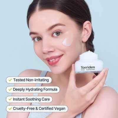 Torriden Dive-In Soothing Cream Korean Skincare for Calming and Deep Moisturization 2.7 fl oz - Imperfect Box
