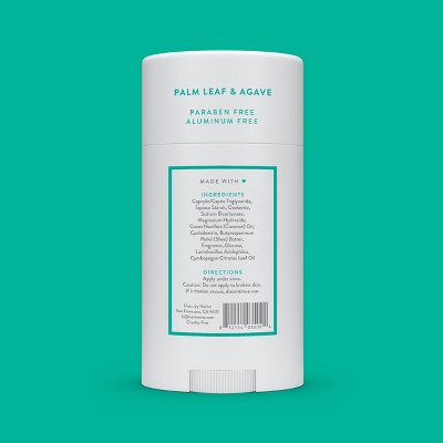 Native Solid Deodorant for Men &amp; Women Palm Leaf &amp; Agave Aluminum Free 2.65oz - New by This is Beauty US