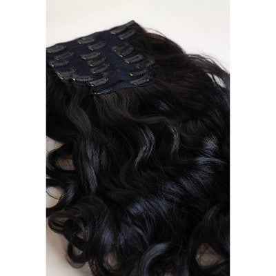 Curlkalon Soft Curl 10 inch Clip-In Natural Black Hair Extensions 9ct - Imperfect Box