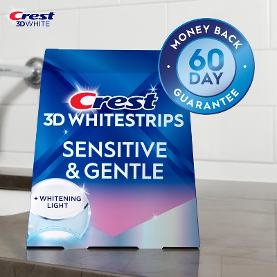 Crest 3DWhitestrips Sensitive + LED Light At-Home Teeth Whitening Kit 14 Treatments - Imperfect Box by This is Beauty US