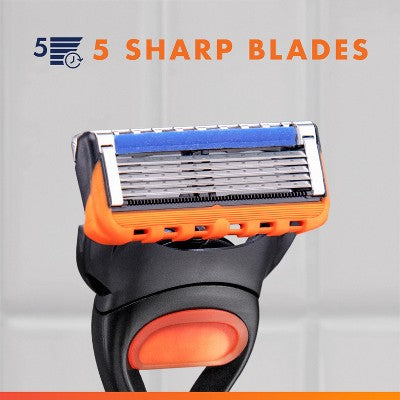 Gillette Fusion5 Value Pack Razor Handle + 5 Blade Refills - Imperfect Box by This is Beauty US