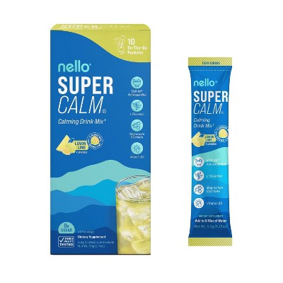 Nello Supercalm Calming Drink Mix Supplement Powder Lemon Lime 10ct - New by This is Beauty US