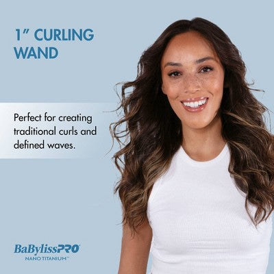BaBylissPRO Nano Titanium Curling Wand Blue - Imperfect Box by This is Beauty US