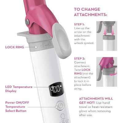 Conair Style Chemistry Flat Iron Attachment For Use With Style Chemistry Starter Kit Power Handle 1" - Imperfect Box