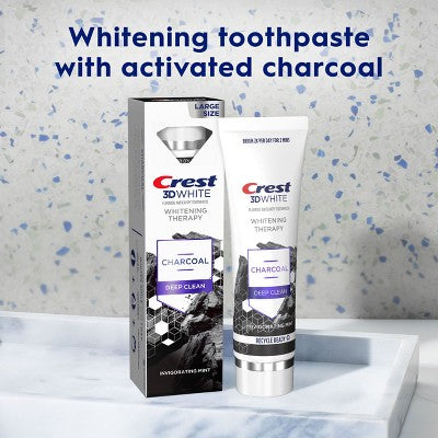 Crest 3D Whitening Therapy Charcoal Toothpaste 4.6oz/2pk - Imperfect Box by This is Beauty US