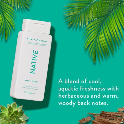 Native Body Wash for Men &amp; Women Sulfate Free Palm Leaf &amp; Agave 18 fl oz - New by This is Beauty US
