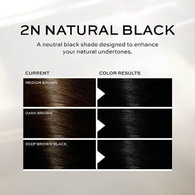 John Frieda Luminous Black Precision Foam Color, Hair Color Foam 2N Natural Black - Imperfect Box by This is Beauty US