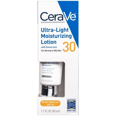 CeraVe Ultra-Light Face Lotion Moisturizer SPF 30 1.7oz - Imperfect Box  DestGlow
