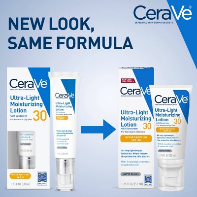 CeraVe Ultra-Light Face Lotion Moisturizer SPF 30 1.7oz - Imperfect Box  DestGlow