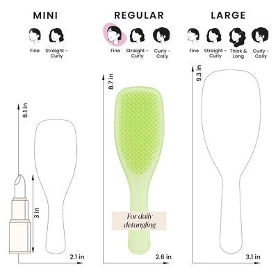 Tangle Teezer Fine &amp; Fragile Plant Detangling Hair Brush Cool Matcha - Imperfect Box by This is Beauty US