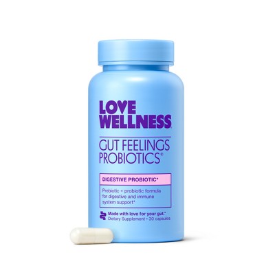 Love Wellness Gut Feelings Probiotics for a Healthy Gut &amp; Immunity 30ct - Imperfect Container by This is Beauty US