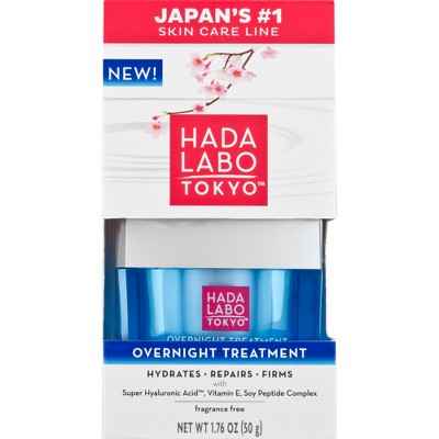 Hada Labo Tokyo Anti-Aging Overnight Treatment Hyaluronic Acid Night Cream 1.76oz - New