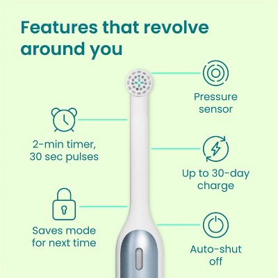 quip Rev Oscillating Rechargeable Electric Toothbrush White/Blue - Imperfect Box by This is Beauty US