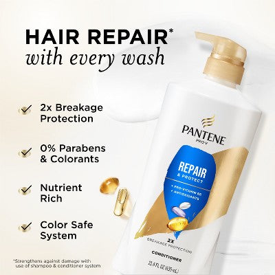 Pantene Repair &amp; Protect Conditioner 21.4 fl oz - Imperfect Container by This is Beauty US