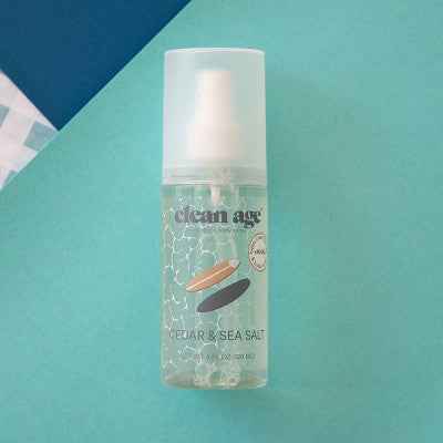 Clean Age Cedar &amp; Sea Salt AHA Deodorant + Body Spray for Teens 4 fl oz - New