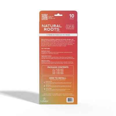 Curlkalon Soft Curl 10 inch Clip-In Natural Black Hair Extensions 9ct - Imperfect Box