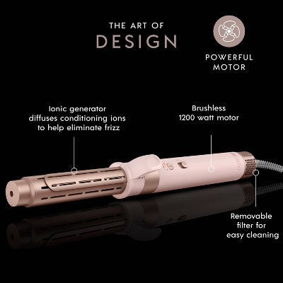 InfinitiPRO by Conair DigitalAIRE Multi-Attachment Styling System Rose Pink 1.25" - Imperfect Box by This is Beauty US