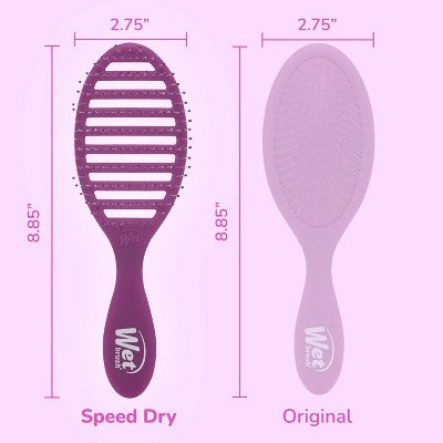 Wet Brush Speed Dry Detangler Hair Brush for Quick Heat Drying Frost Purple - Imperfect Box by This is Beauty US