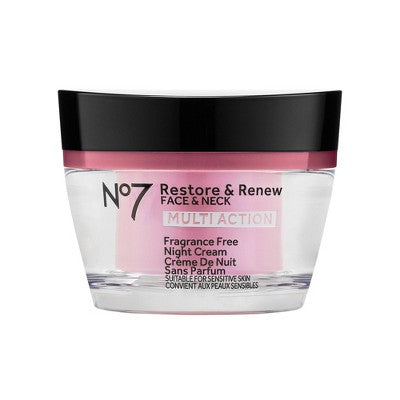 No7 Restore &amp; Renew Face &amp; Neck Multi Action Night Cream 1.69 fl oz - Imperfect Box