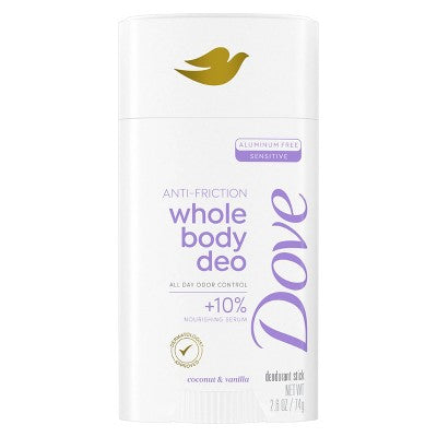 Dove Beauty Whole Body Solid Deodorant Anti-Chafe Stick Coconut &amp; Vanilla 2.6oz - New by This is Beauty US