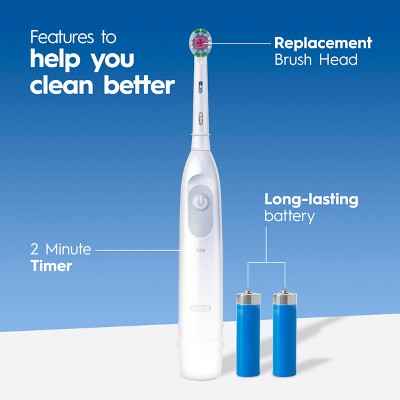 Oral-B ProClean Battery Electric Toothbrush Whitening Clean White - New