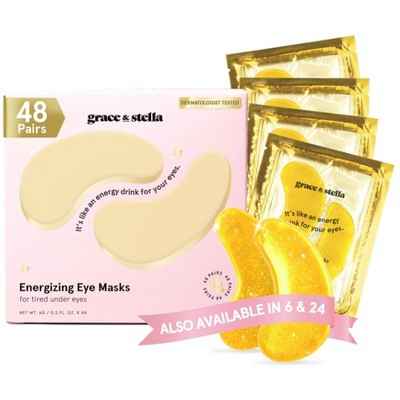 Grace & Stella Energizing Under Eye Mask Gold 48 Pair - New