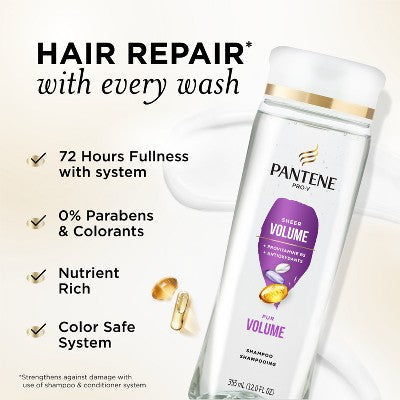 Pantene Pro-V Sheer Volume Shampoo 12 fl oz - Imperfect Container by This is Beauty US