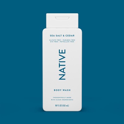 Native Body Wash for Men &amp; Women Sea Salt &amp; Cedar 18 fl oz - Imperfect Container by This is Beauty US