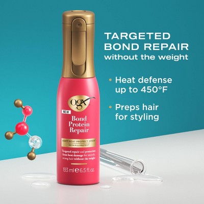 OGX Repair &amp; Protect Bond Protein Repair 450F Heat Protectant Spray 6.5 fl. oz - Imperfect Container by This is Beauty US
