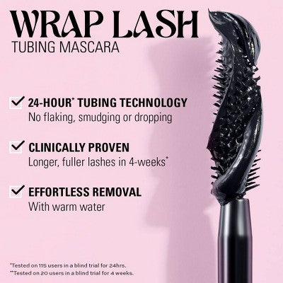 Makeup Revolution Wrap Lash Tubing Mascara Black USA 0.28 fl oz - Imperfect Box by This is Beauty US