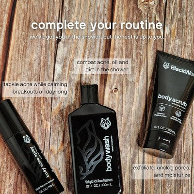 Black Wolf Sonic Scrubber Powered Body and Face Brush - Imperfect Box by This is Beauty US