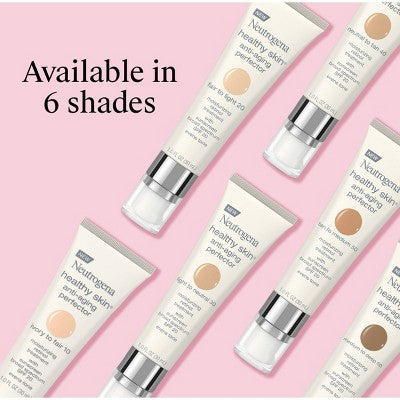 Neutrogena Healthy Skin Anti-Aging Perfector with Retinol &amp; Broad Spectrum SPF 20 Sunscreen 20 Fair to Light 1 fl oz - New