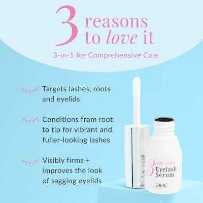 DHC 3-in-1 Eyelash Serum for Lashes, Roots and Eyelids 0.80 fl oz - New