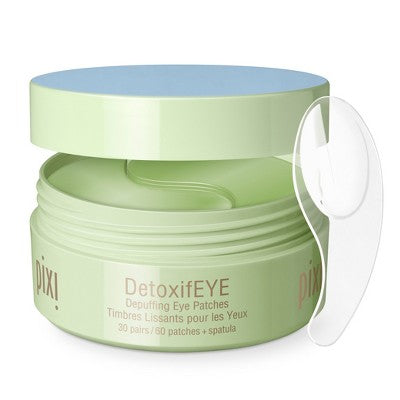 Pixi DetoxifEYE Hydrating Depuffing Eye Patches Caffeine &amp; Cucumber 60ct - Imperfect Box