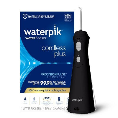 Waterpik Cordless Plus Rechargeable Water Flosser WP-462 Black - Imperfect Box by This is Beauty US