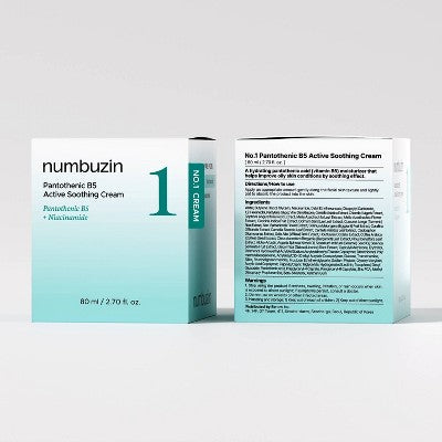 numbuzin No.1 Pantothenic B5 Active Soothing Face Cream 2.7 fl oz - Imperfect Box by This is Beauty US