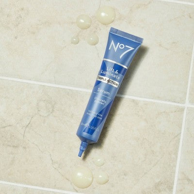 No7 Lift &amp; Luminate Triple Action 3-Piece Skincare System 3ct - Imperfect Box