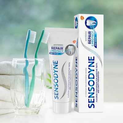 Sensodyne Whitening Repair and Protect 2pk Toothpaste - Imperfect Box